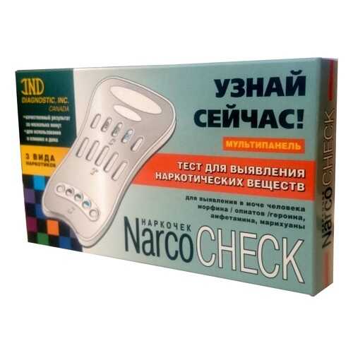 Тест Narcocheck мультипанель для выявления 3 видов наркотиков в моче 1 шт. в Максавит