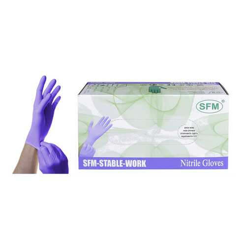 Перчатки медицинские SFM Hospital Products STABLE-WORK XS фиолетовый 50 пар в Максавит