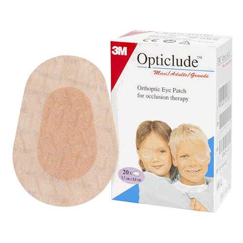 Пластырь 3M Opticlude глазной 5,7 ? 8,0 см бежевый с картинками 100 шт/кор 1539М Maxi в Максавит