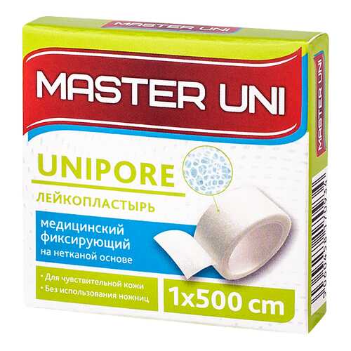 Пластырь Master Uni Unipore фиксирующий на нетканой основе 1 х 500 см в Максавит