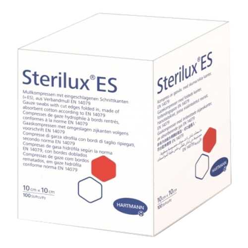 Салфетки марлевые Sterilux ES нестерильные 8 слоев с подвернутой кромкой, 10х10 см 100 шт. в Максавит