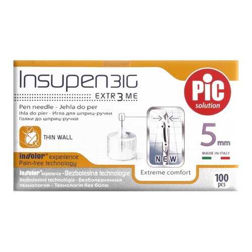 Иглы одноразовые Insupen к шприц-ручке 31G 0.25mm x 5mm 100 шт. в Максавит