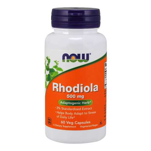 Для нервной системы NOW Rhodiola 500 мг 60 капсул в Максавит