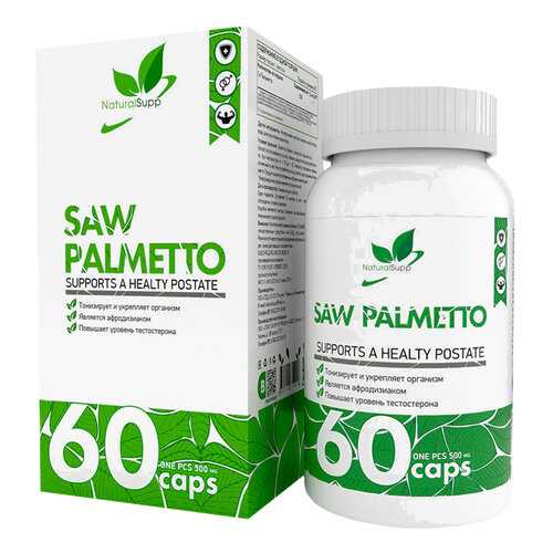 Со Пальметто NaturalSupp Saw Palmetto 500 мг капсулы 60 шт. в Максавит