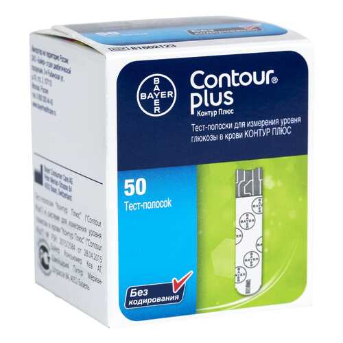 Тест-полоски для глюкометра Contour Plus 50 шт. в Максавит
