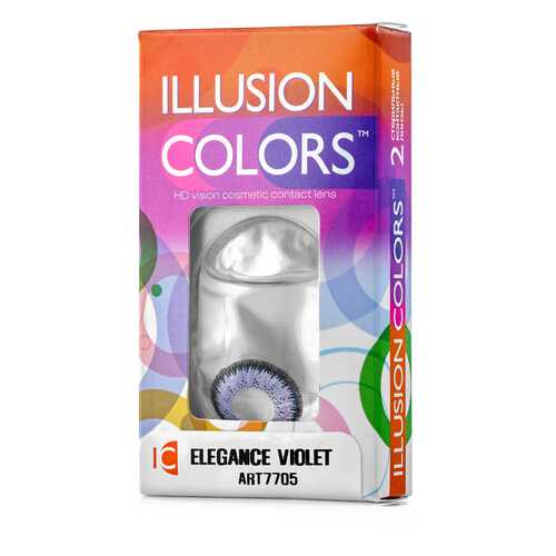 Контактные линзы ILLUSION colors Elegance 2 линзы -4.0D violet фиолетовый в Максавит