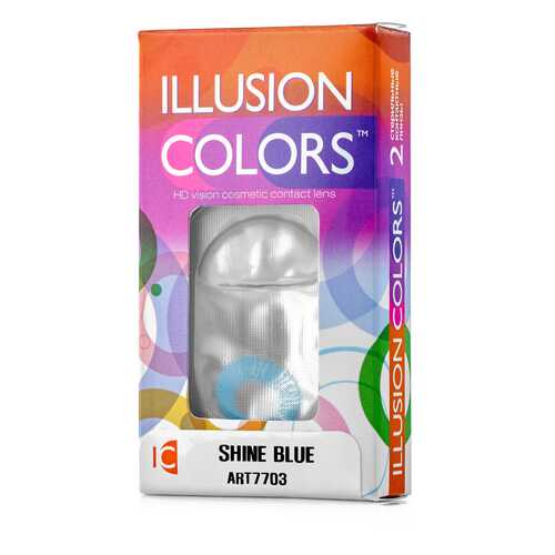 Контактные линзы ILLUSION colors Shine 2 линзы -3.0D blue голубой в Максавит