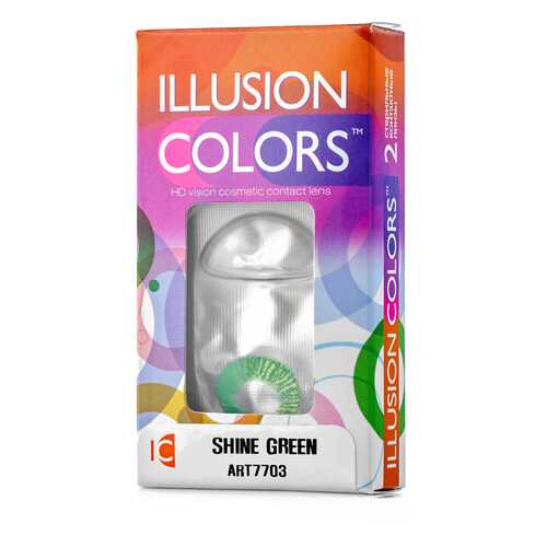 Контактные линзы ILLUSION colors Shine 2 линзы -4.0D green зеленый в Максавит