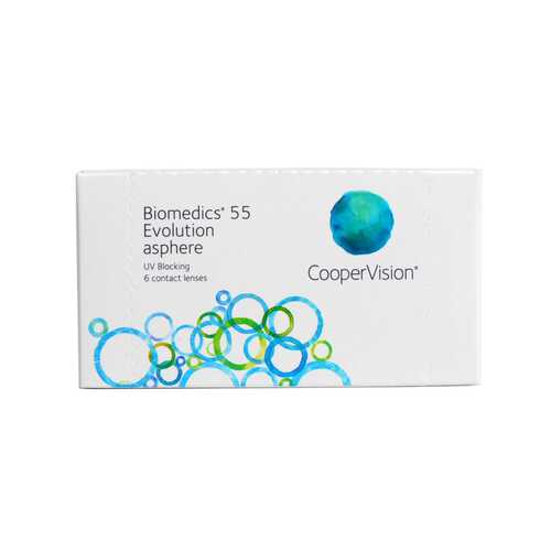 Контактные линзы Biomedics 55 Evolution asphere 6 линз R 8,8 +2,00 в Максавит