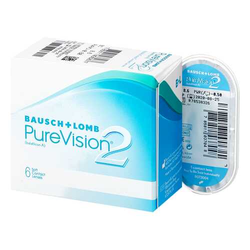 Контактные линзы PureVision 2 6 линз +3,50 в Максавит