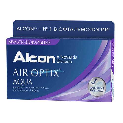 Контактные линзы Air Optix Aqua Multifocal 3 линзы low -1,75 в Максавит
