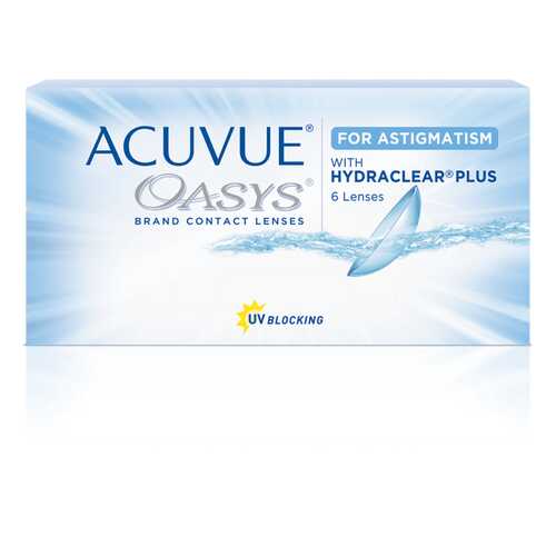 Контактные линзы Acuvue Oasys for Astigmatism with Hydraclear Plus 6 линз +5,75/-2,25/130 в Максавит