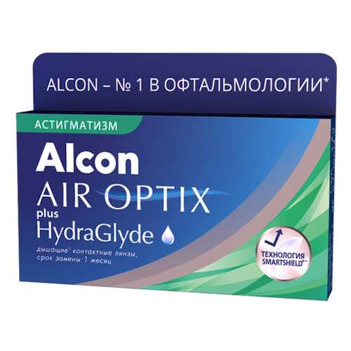 Контактные линзы AirOptix HydraGlyde for Astigmatism 3 шт. PWR -1,75, CYL -0,75, AXIS 010 в Максавит