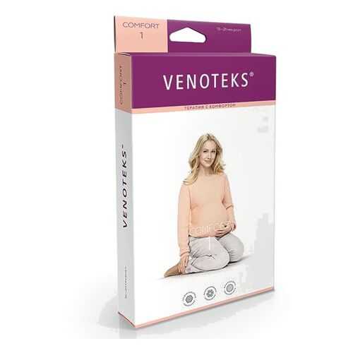 Колготки для беременных VENOTEKS COMFORT с микрофиброй 1 класс 1С402, черный, р.L в Максавит