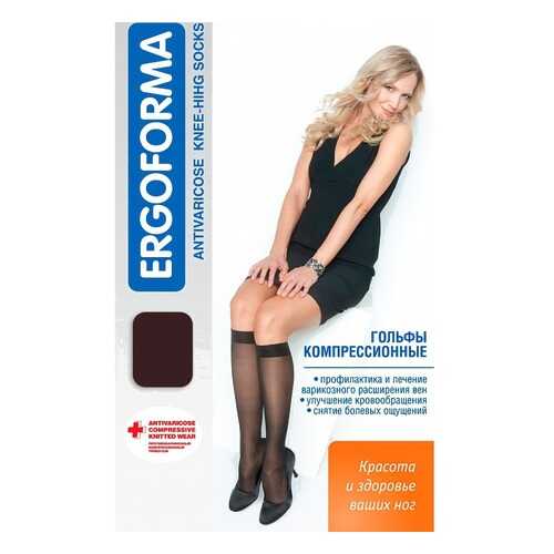 Компрессионные гольфы женские (2 класс, 23-32 мм. рт. ст.), №4, черные Ergoforma в Максавит