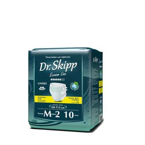 Подгузники для взрослых Dr. Skipp Econom Line размер М 10 шт. в Максавит