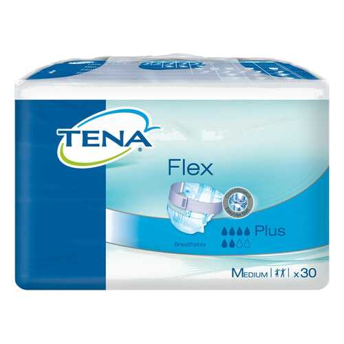Подгузники для взрослых с поясом, M, 30 шт. Tena Flex Plus в Максавит