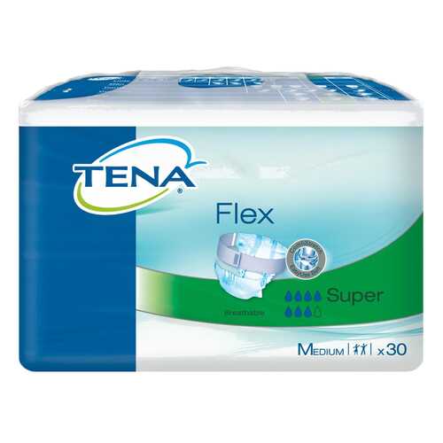Подгузники для взрослых с поясом, M, 30 шт. Tena Flex Super в Максавит