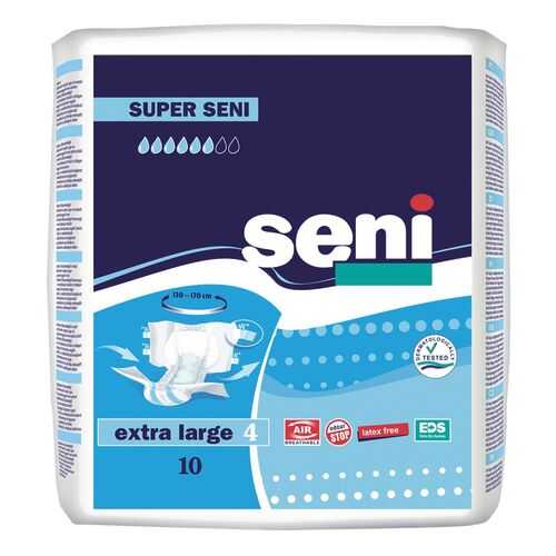 Подгузники для взрослых SENI Super Seni Extra Large, 10 шт (XL10-JA1) в Максавит