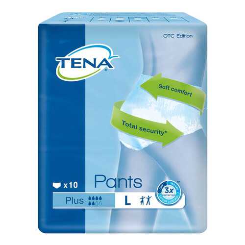 Подгузники для взрослых Tena Pants Plus L 10 шт. в Максавит