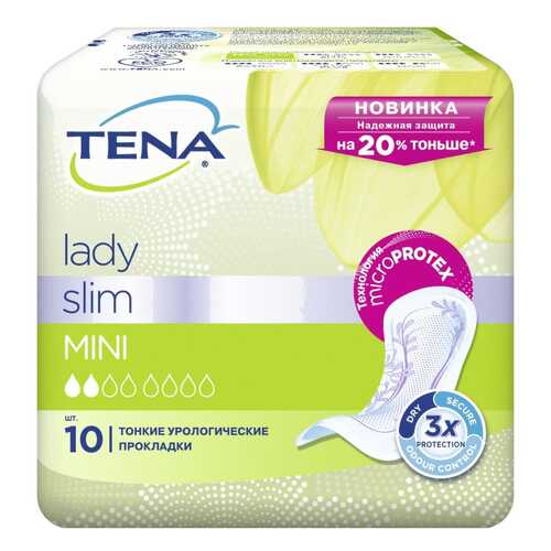 Урологические прокладки Tena Lady Slim Mini 10 шт в Максавит