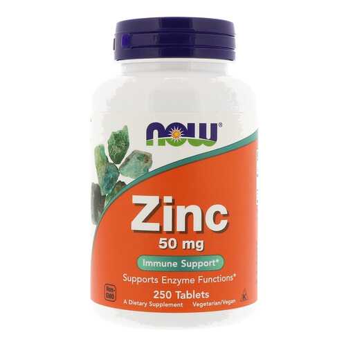 Цинк NOW Zink Gluconate 250 табл. без вкуса в Максавит