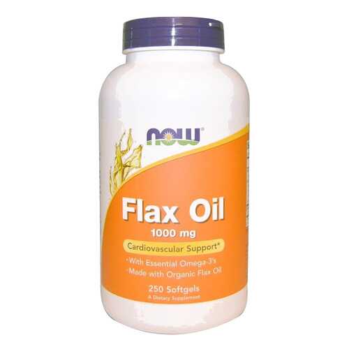 Льняное масло NOW Flax Oil 250 капс. в Максавит