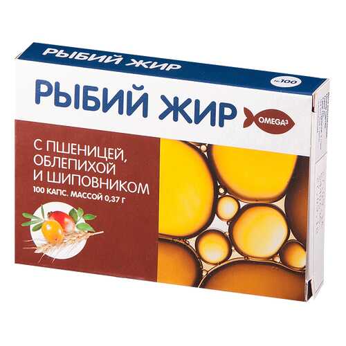 Рыбий жир PL с маслом зародышей пшеницы облепихи и шиповника капсулы 100 шт. в Максавит